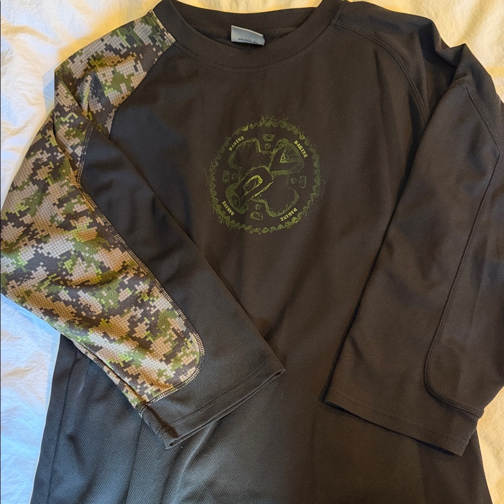 Men’s Black and Camo Mountain Biking Shirt
